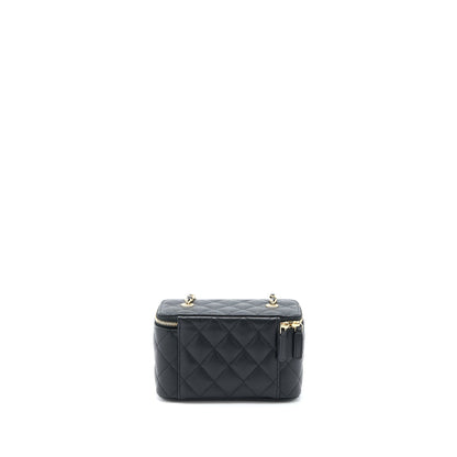Chanel Long Vanity with Chain Caviar Black L (Microchip)