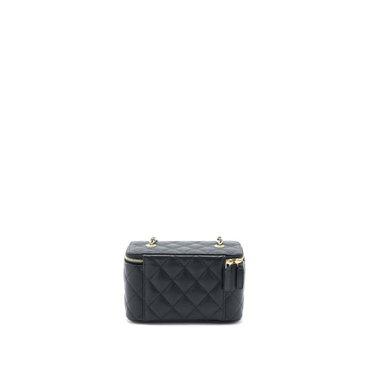 Chanel Long Vanity with Chain Caviar Black L (Microchip)