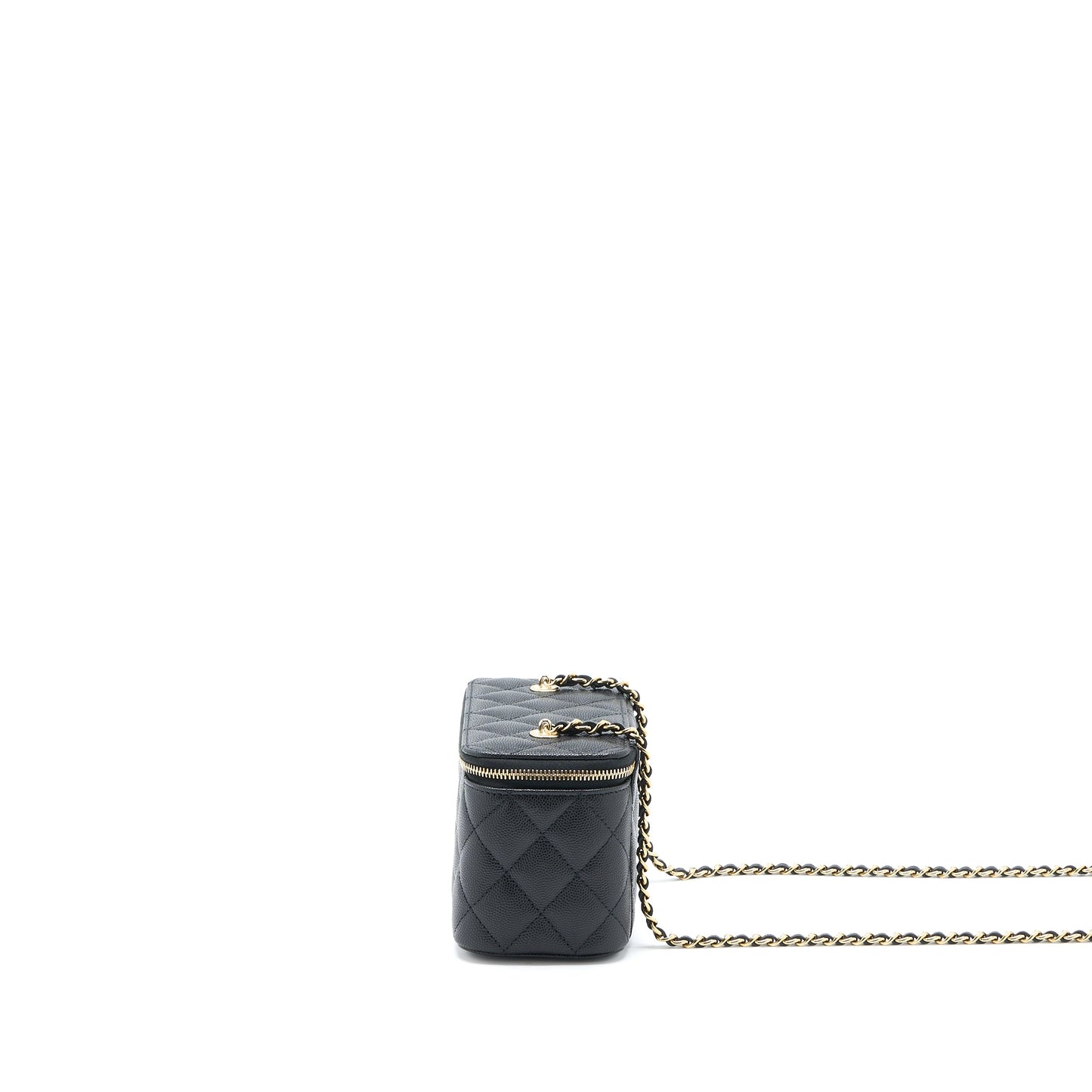 Chanel Long Vanity with Chain Caviar Black L (Microchip)