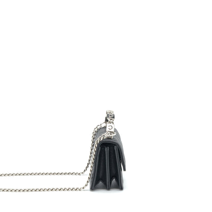 Chanel 22S Giant Chain Top Handle Mini Flap Bag Caviar Black