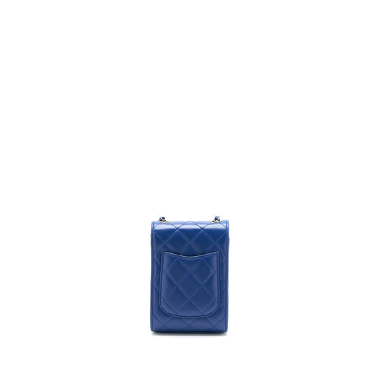 Chanel Flap Phone Case Lambskin Blue