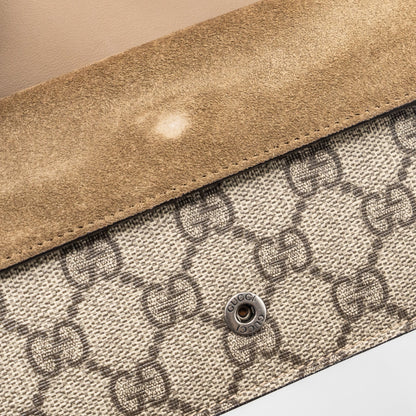 Gucci Dionysus Super Mini GG Supreme Canvas/Suede ruthenium silver hardware