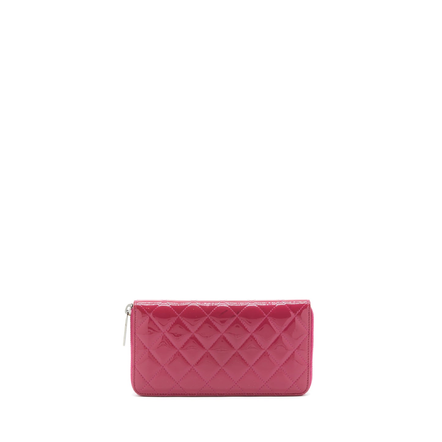 Chanel Long Zip Wallet Patent Fuchsia