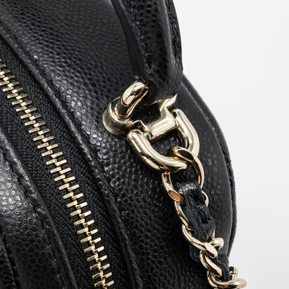 Chanel 24C mini backpack / crossbody bag caviar black L (microchip)