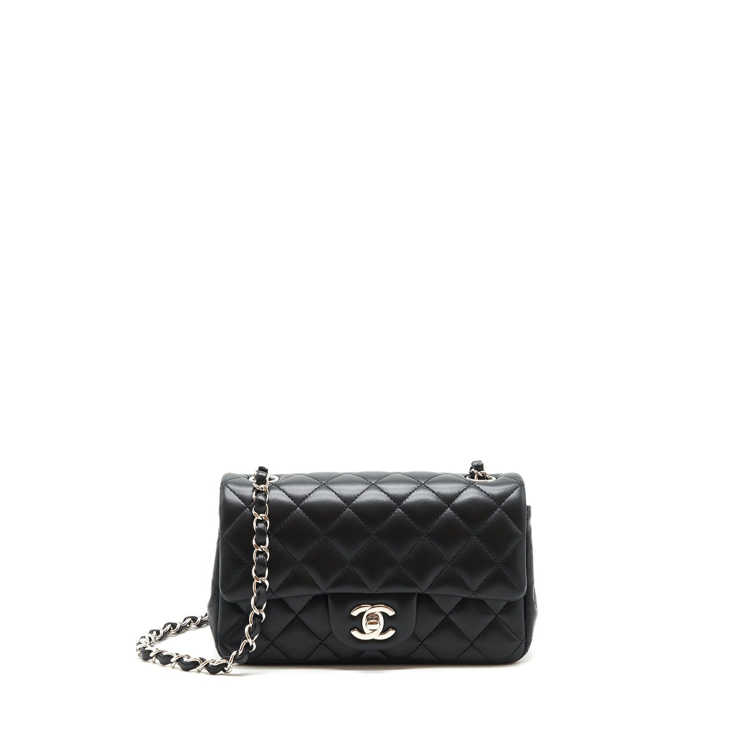 Chanel mini Rectangular Flap bag Lambskin black