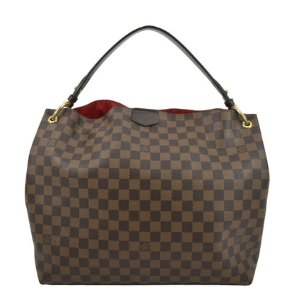 LOUIS VUITTON Graceful MM Damier Ebene Shoulder Bag Brown