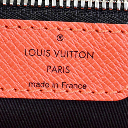 LOUIS VUITTON Keepall 50 Bandouliere Monogram Taiga Leather Travel Bag Red