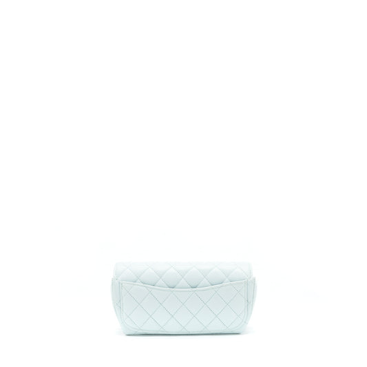 Chanel Glasses Case With Chain Caviar Light Blue