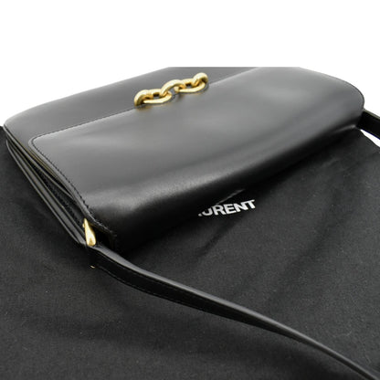 YVES SAINT LAURENT Le Maillon Smooth Leather Shoulder Bag Black