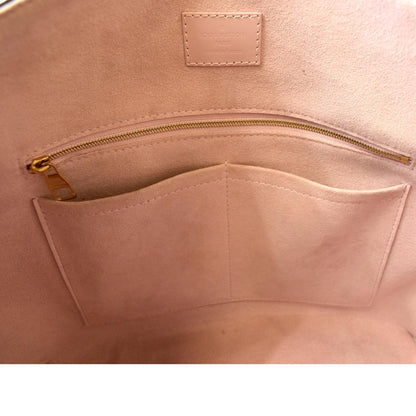 LOUIS VUITTON Caissa Damier Ebene Hobo Bag Rose Ballerine