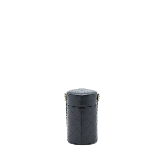 Chanel Vertical Clutch with Chain Lambskin Black L