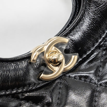 Chanel 24C mini 31 bag shiny calfskin black L (microchip)