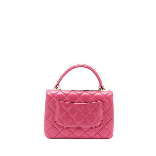 Chanel Top handle Trendy CC Flap Bag Lambskin Pink L