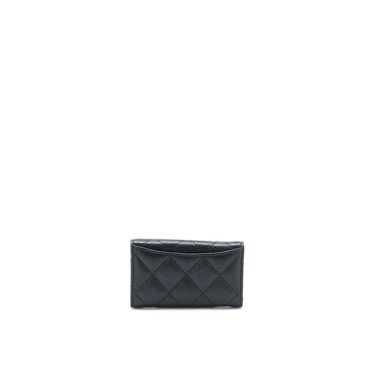 Chanel Flap Key Holder Caviar Black