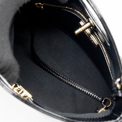 Chanel 24C mini 31 bag shiny calfskin black L (microchip)