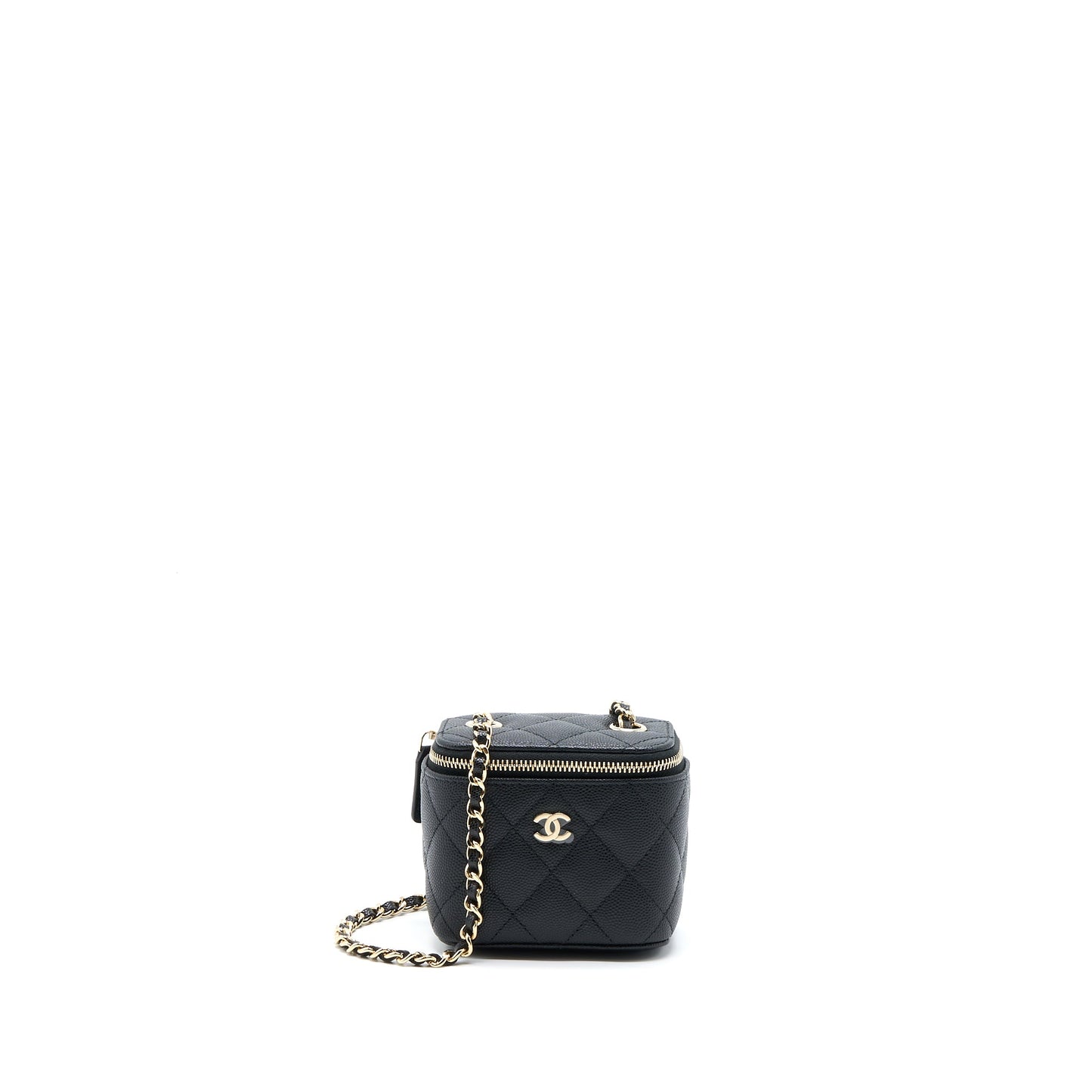 Chanel Mini Square Vanity Case Caviar Black L