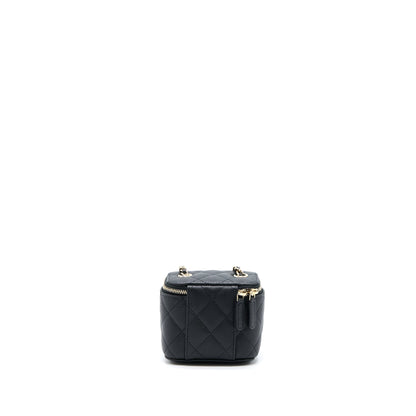 Chanel Mini Square Vanity Case Caviar Black L (Microchip)