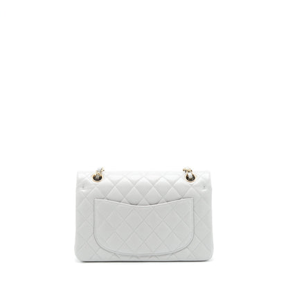 Chanel 21A Small Classic Double Flap Bag Caviar NC634 Light Grey L