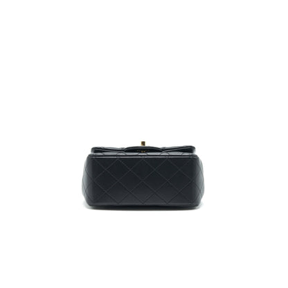 Chanel Mini Square Lambskin Black L serial 29
