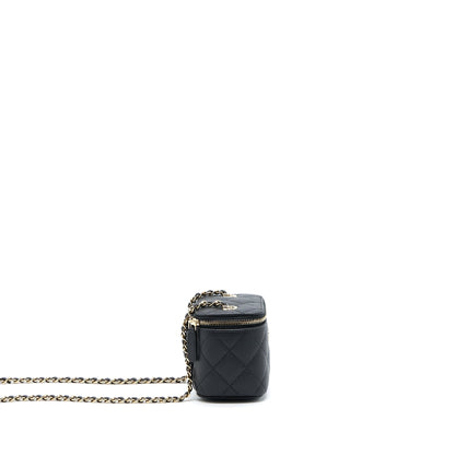 Chanel Mini Square Vanity Case Caviar Black L