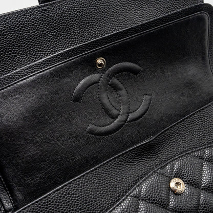 Chanel Medium Classic Double Flap Bag Caviar Black