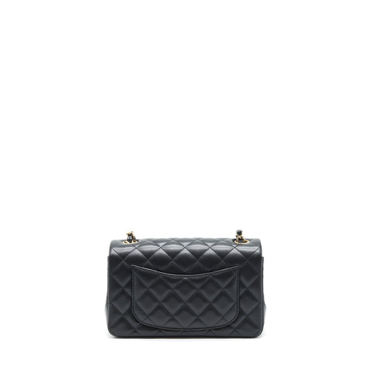 Chanel Mini Rectangular Flap Bag Lambskin Black L