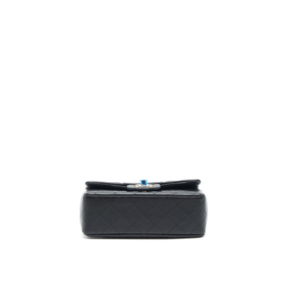 Chanel Mini Rectangular Flap Bag Lambskin Black L