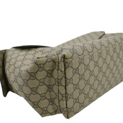 GUCCI Diaper GG Canvas Shoulder Bag Beige 211131