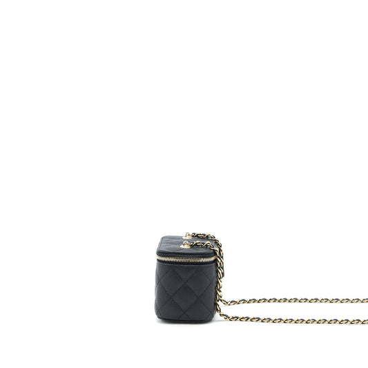 Chanel 23C Mini Vanity with Chain Caviar Black L (Microchip)