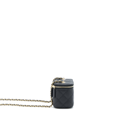 Chanel 23C Mini Vanity with Chain Caviar Black L (Microchip)