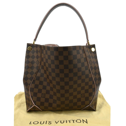 LOUIS VUITTON Caissa Damier Ebene Hobo Bag Rose Ballerine