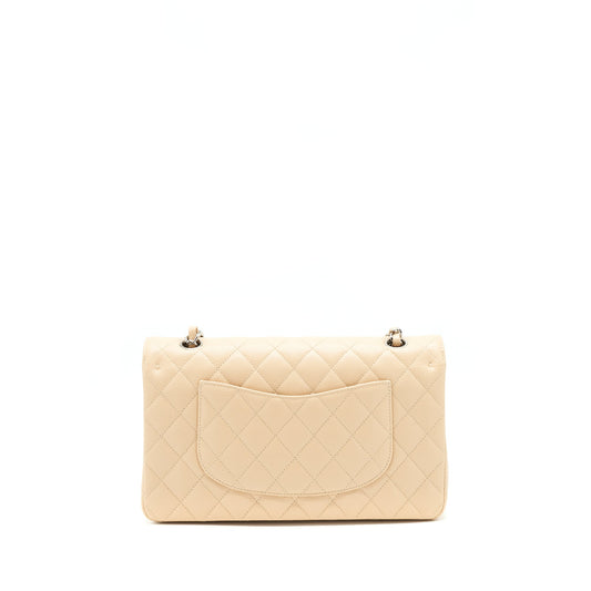 Chanel Medium Classic Double Flap Bag Caviar Beige