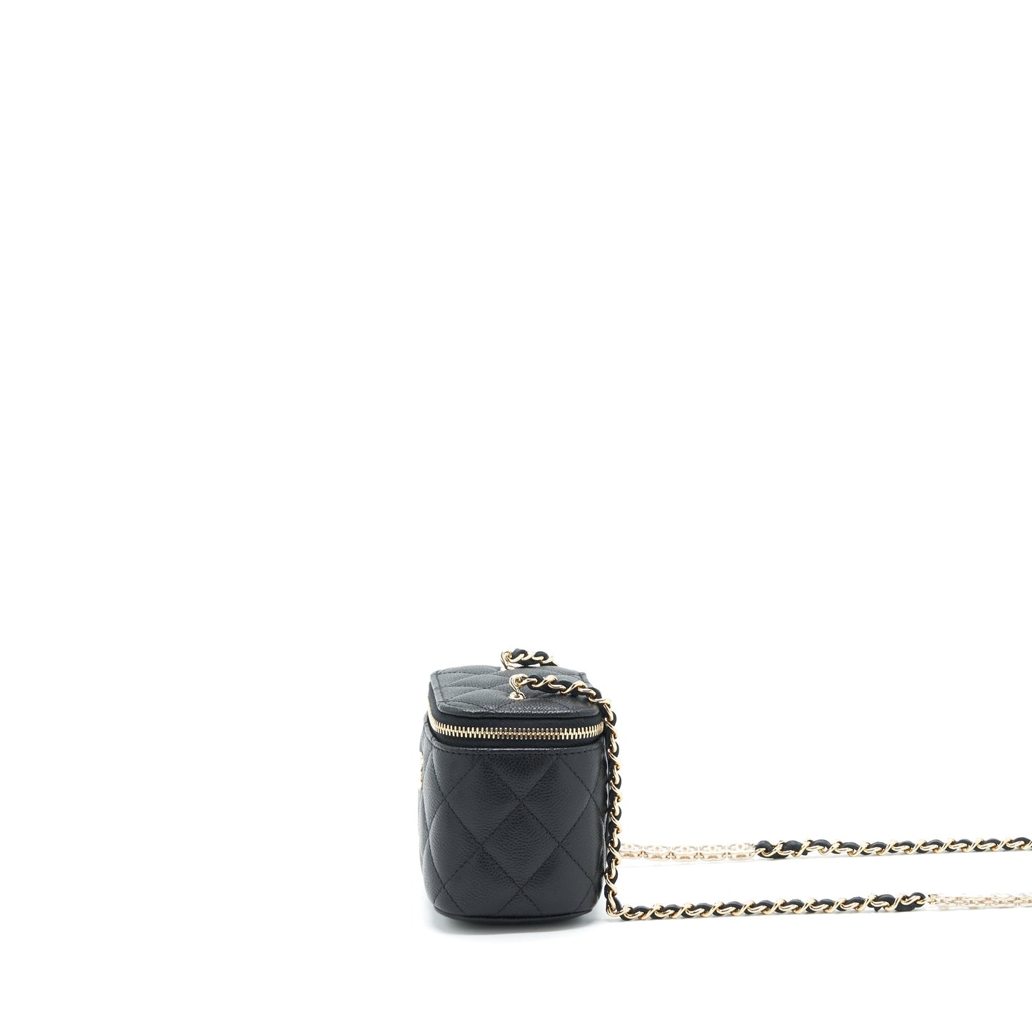 Chanel Mini Vanity With Chain Caviar Black L