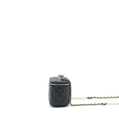Chanel Mini Vanity With Chain Caviar Black L