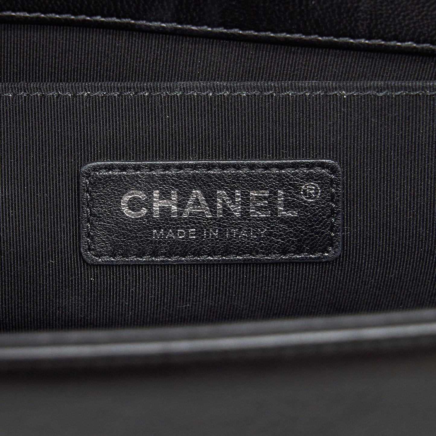 Chanel medium boy black Lambskin Ruthenium