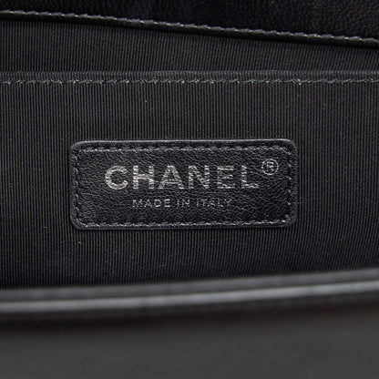 Chanel medium boy black Lambskin Ruthenium