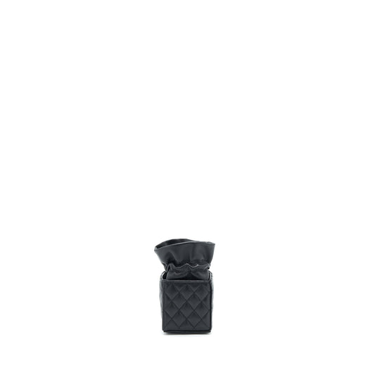Chanel Mini Vanity Pouch With Chain Lambskin Black