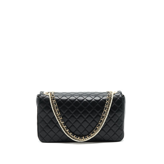 Chanel Westminster Shoulder Bag Lambskin Black L