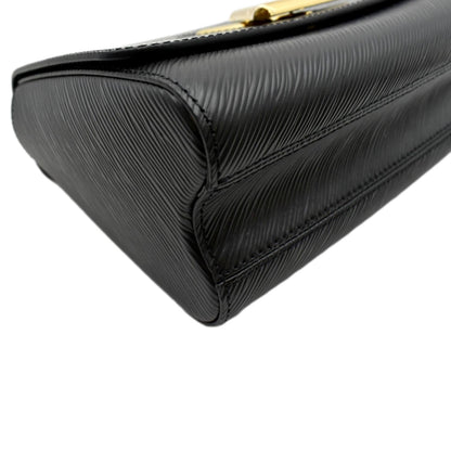 LOUIS VUITTON LV Twist MM Epi Leather Shoulder Bag Black