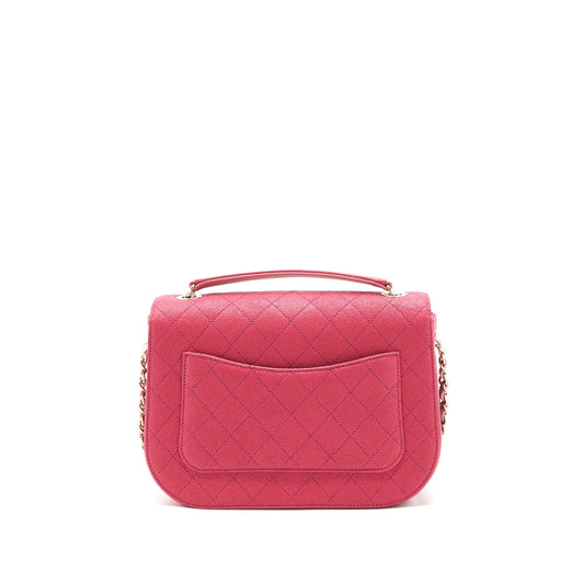 Chanel Messenger Crossbody Bag Caviar Red