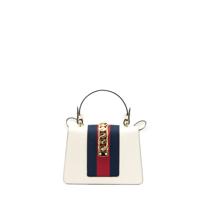 Gucci Mini Sylvia Top Handle Bag White