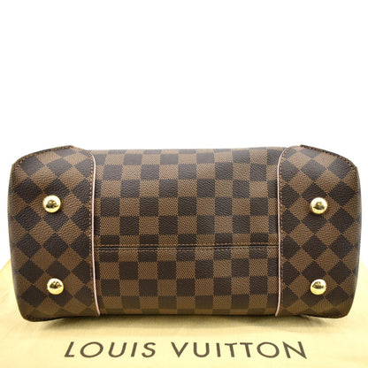 LOUIS VUITTON Caissa Damier Ebene Hobo Bag Rose Ballerine