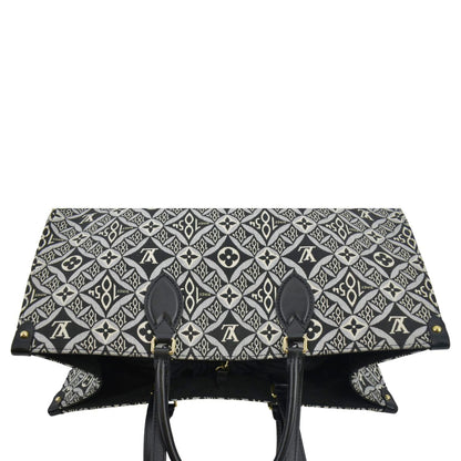 LOUIS VUITTON Onthego GM 1854 Jacquard Tote Bag Grey