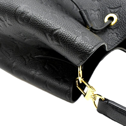 LOUIS VUITTON NeoNoe MM Monogram Empreinte Leather Shoulder Bag Black