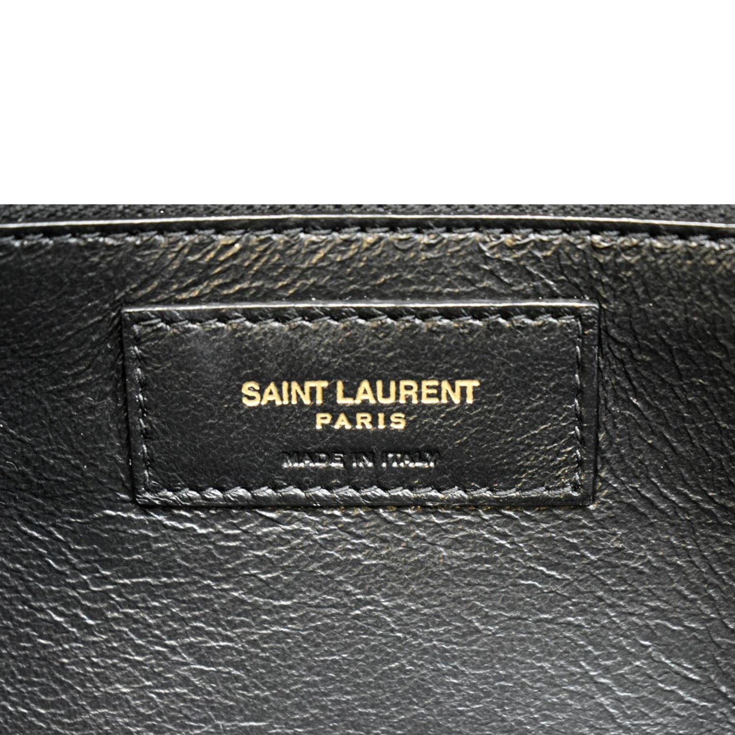 YVES SAINT LAURENT Gaby Quilted Lambskin Leather Shoulder Bag Black