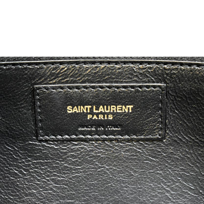 YVES SAINT LAURENT Gaby Quilted Lambskin Leather Shoulder Bag Black