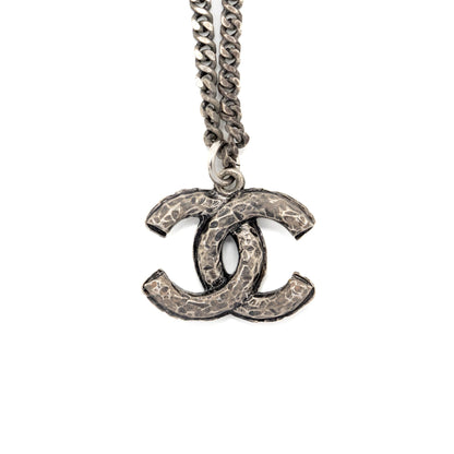 Chanel CC Logo Necklace Crystal/Pearl Ruthenium Hardware