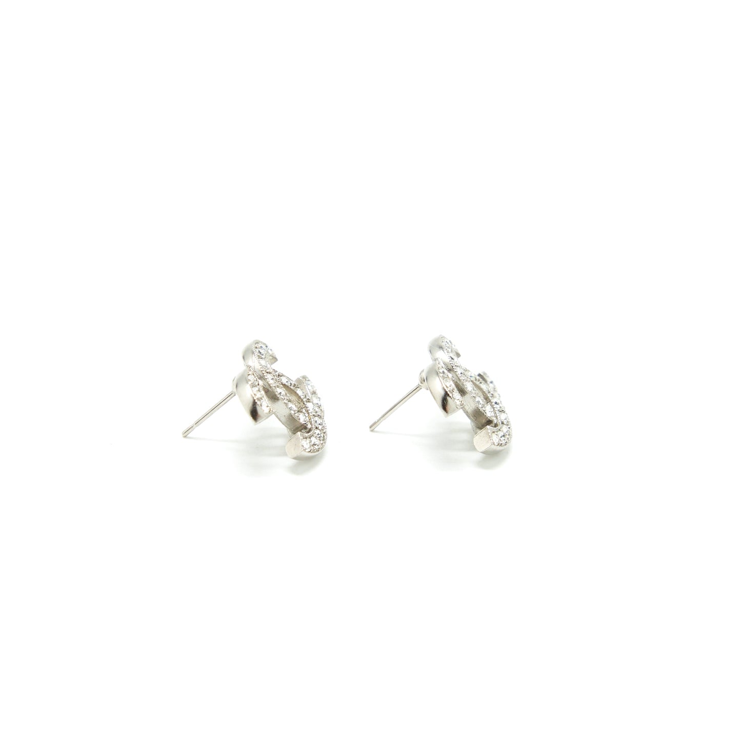 Chanel CC Logo Crystals Earrings