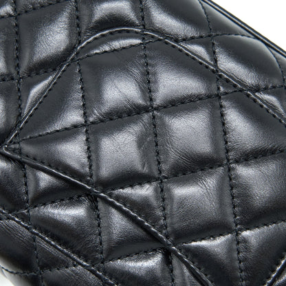 Chanel 22A Mini Coco Handle with Detailed Letter Handle Calfskin Black Brushed  (Microchip)
