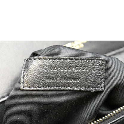 YVES SAINT LAURENT Gaby Quilted Lambskin Leather Shoulder Bag Black